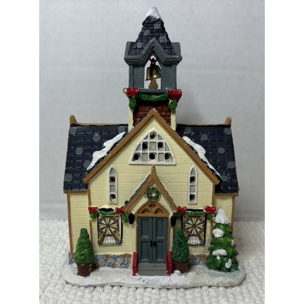 Celebrate It Tiny Treasures Church Bell Stained Glass – Lights Not Working